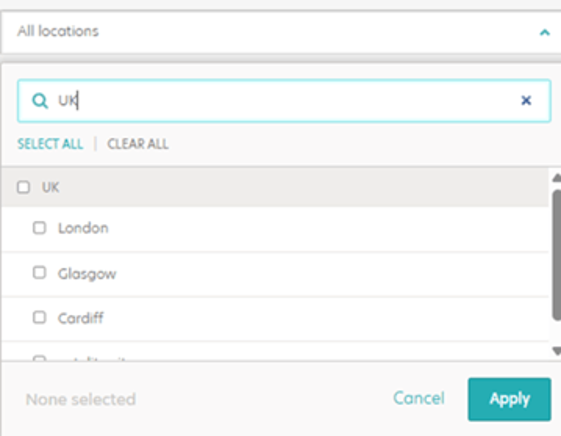 Location filter