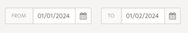 Date range filter